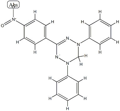 6-(4-nitrophenyl)-2,4-diphenylverdazyl Struktur