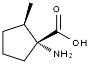 Cyclopentanecarboxylic acid, 1-amino-2-methyl-, (1R,2R)-rel- (9CI) Struktur