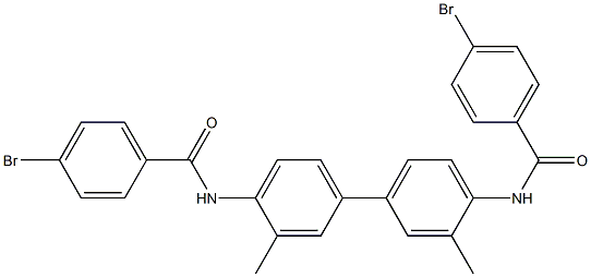 N,N-(3,3-dimethyl-[1,1-biphenyl]-4,4-diyl)bis(4-bromobenzamide) Struktur