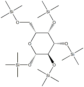 1-O,2-O,3-O,4-O,6-O-Pentakis(trimethylsilyl)-β-D-galactopyranose Struktur