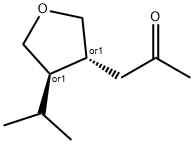 2-Propanone,1-[(3R,4R)-tetrahydro-4-(1-methylethyl)-3-furanyl]-,rel-(9CI) Struktur