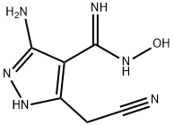 1H-Pyrazole-4-carboximidamide,3-amino-5-(cyanomethyl)-N-hydroxy-(9CI) Struktur