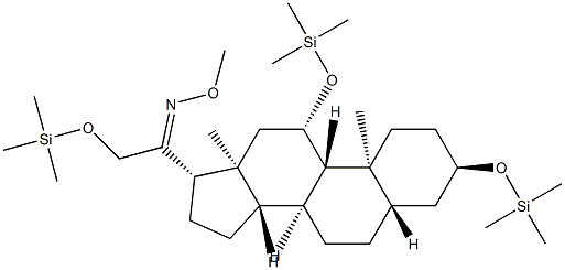 3α,11β,21-Tris(trimethylsiloxy)-5α-pregnan-20-one O-methyl oxime Struktur