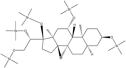 [[(20S)-5β-Pregnane-3α,11β,17,20,21-pentyl]penta(oxy)]pentakis(trimethylsilane) Struktur