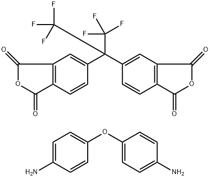 1,3-Isobenzofurandione, 5,5'-[2,2,2-trifluoro-1-( trifluoromethyl)ethylidene]bis-, polymer with 4,4'-oxybis[benzenamine] Struktur