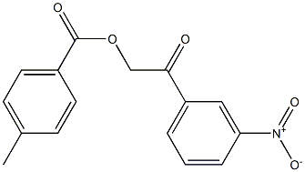 2-{3-nitrophenyl}-2-oxoethyl 4-methylbenzoate Struktur