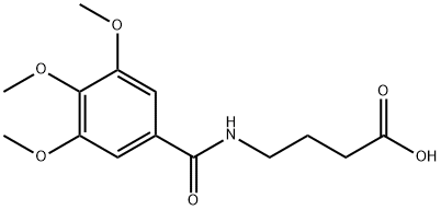 4-[(3,4,5-trimethoxybenzoyl)amino]butanoic acid Struktur