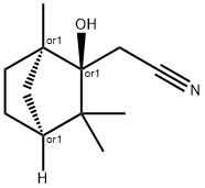 Bicyclo[2.2.1]heptane-2-acetonitrile, 2-hydroxy-1,3,3-trimethyl-, (1R,2R,4S)-rel- (9CI) Struktur