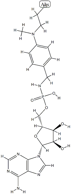 Amp-4-(N-2-chloroethyl-N-methylamino)benzylamidate Struktur