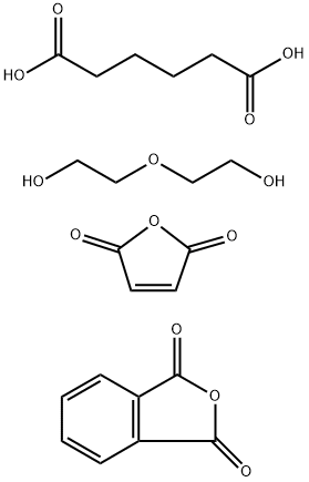 Hexanedioic acid, polymer with 2,5-furandione, 1,3-isobenzofurandione and 2,2-oxybisethanol Struktur