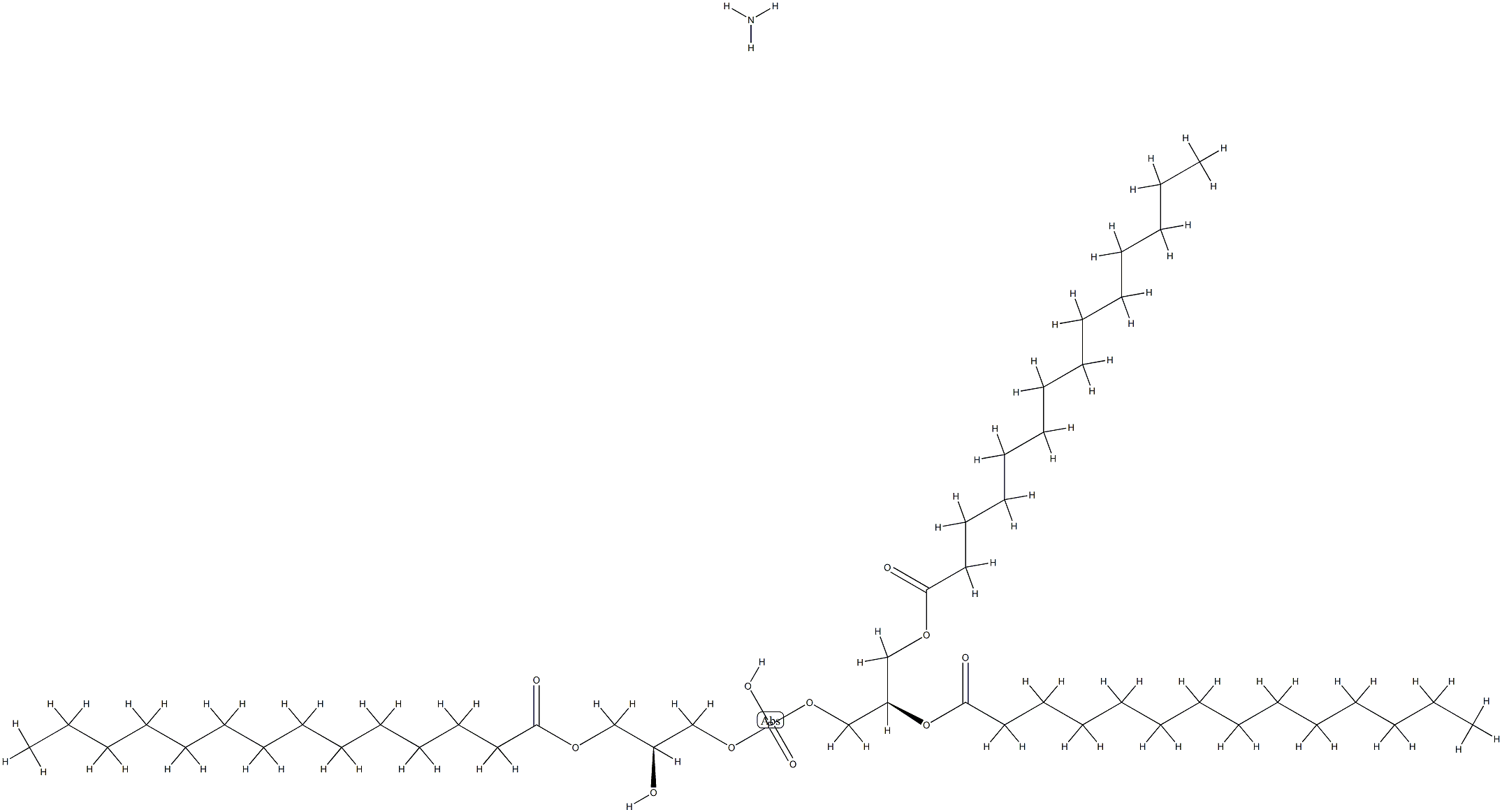 sn-(3-Myristoyl-2-hydroxy)-glycerol-1-phospho-sn-3'-(1',2'-diMyristoyl)-glycerol (aMMoniuM salt) Struktur