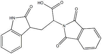 α-(1,3-Dihydro-1,3-dioxo-2H-isoindol-2-yl)-2,3-dihydro-2-oxo-1H-indole-3-propionic acid Struktur