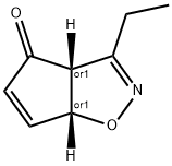 4H-Cyclopent[d]isoxazol-4-one, 3-ethyl-3a,6a-dihydro-, (3aR,6aR)-rel- (9CI) Struktur