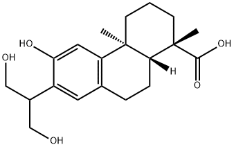 (1S)-1,2,3,4,4a,9,10,10aα-Octahydro-6-hydroxy-7-[2-hydroxy-1-(hydroxymethyl)ethyl]-1,4aβ-dimethyl-1β-phenanthrenecarboxylic acid Struktur