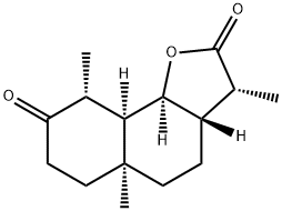 (3R)-3aβ,5,5a,6,7,9,9aα,9bα-Octahydro-3α,5aα,9α-trimethylnaphtho[1,2-b]furan-2,8(3H,4H)-dione Struktur