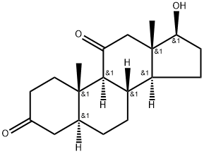 17β-Hydroxy-5α-androstane-3,11-dione Struktur