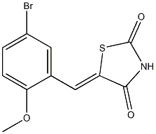 5-(5-bromo-2-methoxybenzylidene)-1,3-thiazolidine-2,4-dione Struktur