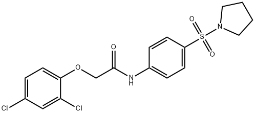 2-(2,4-dichlorophenoxy)-N-[4-(1-pyrrolidinylsulfonyl)phenyl]acetamide Struktur