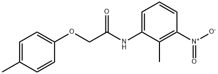 N-(2-methyl-3-nitrophenyl)-2-(4-methylphenoxy)acetamide Struktur