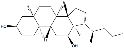 5β-Cholane-3α,12α-diol Struktur