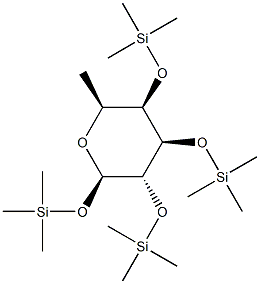 1-O,2-O,3-O,4-O-Tetrakis(trimethylsilyl)-6-deoxy-β-L-galactopyranose Struktur