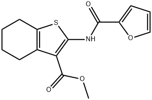 methyl 2-(2-furoylamino)-4,5,6,7-tetrahydro-1-benzothiophene-3-carboxylate Struktur