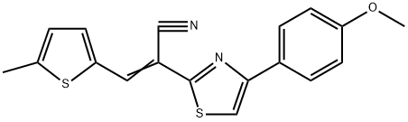 2-[4-(4-methoxyphenyl)-1,3-thiazol-2-yl]-3-(5-methyl-2-thienyl)acrylonitrile Struktur