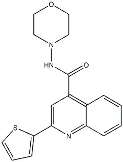 N-(4-morpholinyl)-2-(2-thienyl)-4-quinolinecarboxamide Struktur