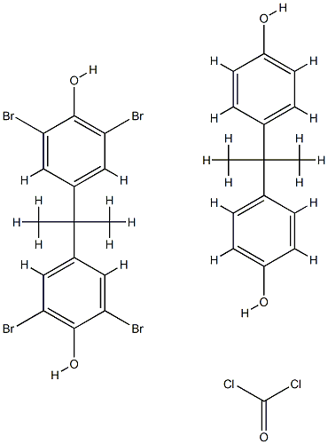 Carbonic dichloride, polymer with 4,4-(1-methylethylidene)bis2,6-dibromophenol and 4,4-(1-methylethylidene)bisphenol Struktur