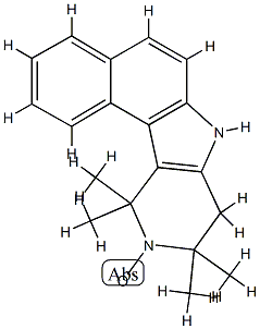 5,6-benzo-2,2,4,4-tetramethyl-1,2,3,4-tetrahydro-gamma-carboline-oxyl Struktur