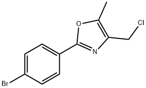 2-(4-BROMOPHENYL)-4-(CHLOROMETHYL)-5-METHYLOXAZOLE Struktur