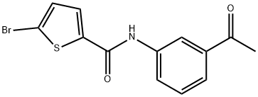 N-(3-acetylphenyl)-5-bromothiophene-2-carboxamide Struktur