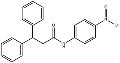 N-{4-nitrophenyl}-3,3-diphenylpropanamide Struktur