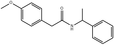 2-(4-methoxyphenyl)-N-(1-phenylethyl)acetamide Struktur