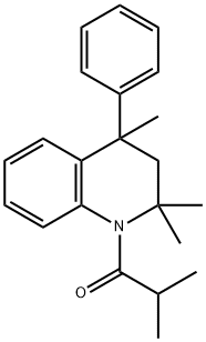 1-isobutyryl-2,2,4-trimethyl-4-phenyl-1,2,3,4-tetrahydroquinoline Struktur