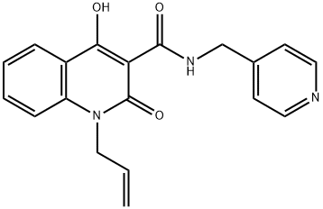 1-allyl-4-hydroxy-2-oxo-N-(4-pyridinylmethyl)-1,2-dihydro-3-quinolinecarboxamide Struktur