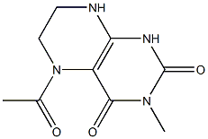 Lumazine,  5-acetyl-5,6,7,8-tetrahydro-3-methyl-  (8CI) Struktur