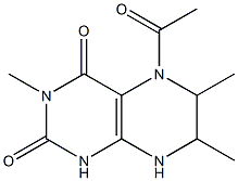 Lumazine,  5-acetyl-5,6,7,8-tetrahydro-3,6,7-trimethyl-  (8CI) Struktur