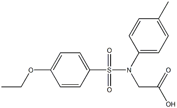 {[(4-ethoxyphenyl)sulfonyl]-4-methylanilino}acetic acid Struktur