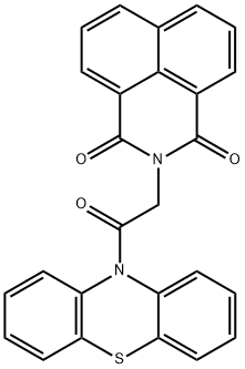 2-[2-oxo-2-(10H-phenothiazin-10-yl)ethyl]-1H-benzo[de]isoquinoline-1,3(2H)-dione Struktur