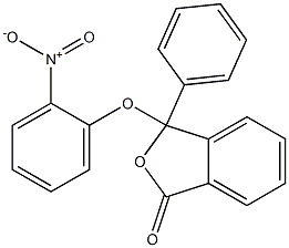 3-{2-nitrophenoxy}-3-phenyl-2-benzofuran-1(3H)-one Struktur