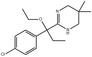 3,4,5,6-Tetrahydro-2-(4-chloro-α-ethoxy-α-ethylbenzyl)-5,5-dimethylpyrimidine Struktur