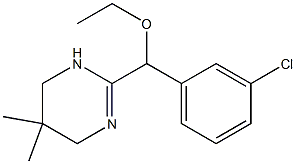 3,4,5,6-Tetrahydro-2-(3-chloro-α-ethoxybenzyl)-5,5-dimethylpyrimidine Struktur