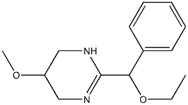 3,4,5,6-Tetrahydro-2-(α-ethoxybenzyl)-5-methoxypyrimidine Struktur