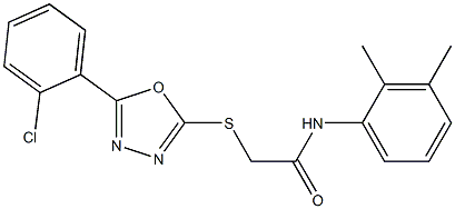 2-{[5-(2-chlorophenyl)-1,3,4-oxadiazol-2-yl]sulfanyl}-N-(2,3-dimethylphenyl)acetamide Struktur