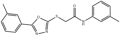 N-(3-methylphenyl)-2-{[5-(3-methylphenyl)-1,3,4-oxadiazol-2-yl]sulfanyl}acetamide Struktur