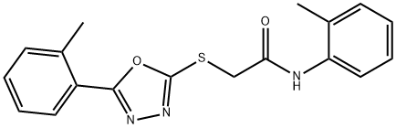 N-(2-methylphenyl)-2-{[5-(2-methylphenyl)-1,3,4-oxadiazol-2-yl]sulfanyl}acetamide Struktur