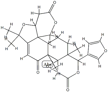 5,6-Didehydrolimonoic acid 3,19:16,17-dilactone Struktur