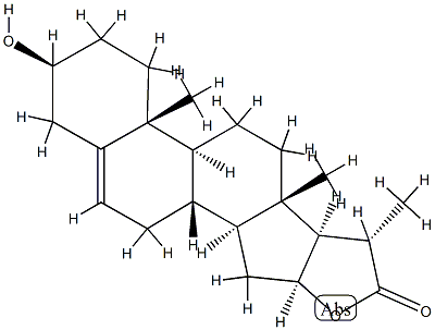 (20S)-3β,16β-Dihydroxypregn-5-ene-20-carboxylic acid γ-lactone Struktur