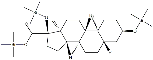 [[(20R)-5α-Pregnane-3α,17,20-triyl]tri(oxy)]tris(trimethylsilane) Struktur